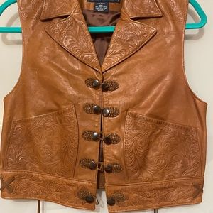 Ralph Lauren Brown Leather Vest